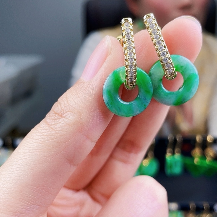 翡翠耳饰未镶嵌饰品