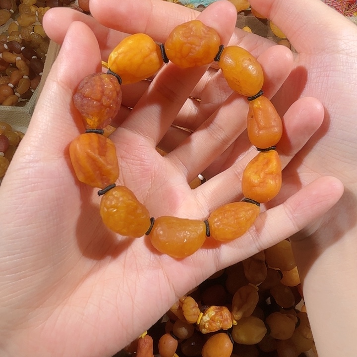琥珀未镶嵌手链蜜蜡海漂手串