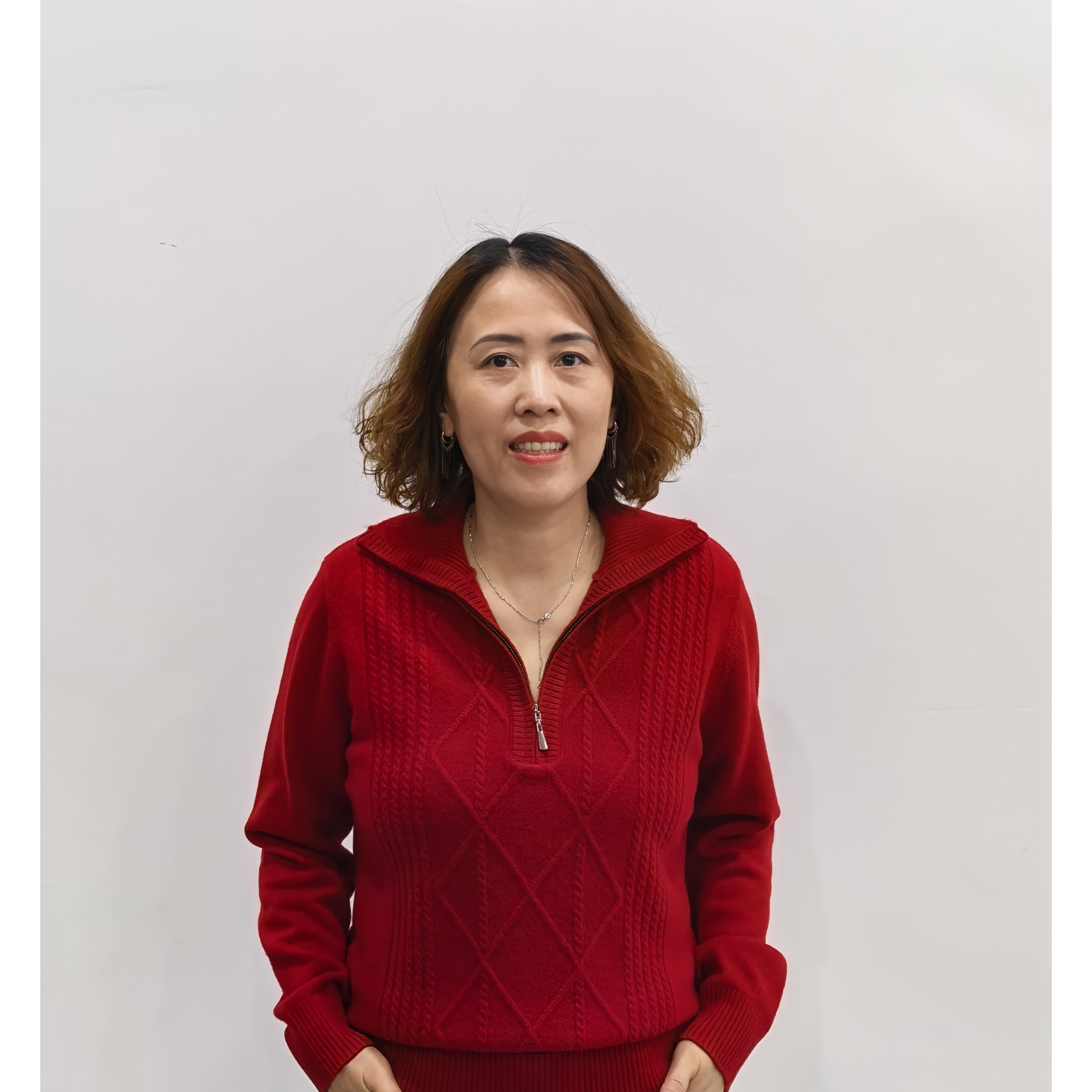 【群意毛衣】3922女士半拉链重工毛衣秋冬针织绞花衫时尚厚款立领