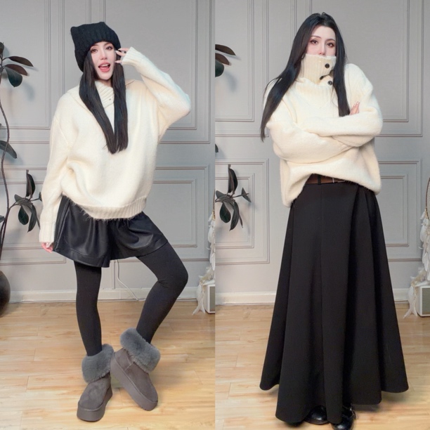 【订单】绵羊毛立领纽扣毛衫