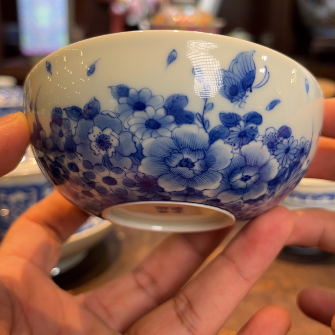 青花蝶恋花主人杯一只