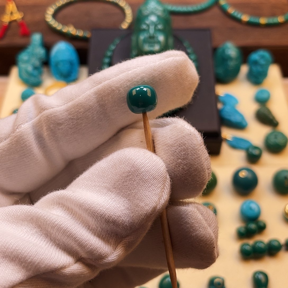 绿松石珠宝奇石未镶嵌上*飞