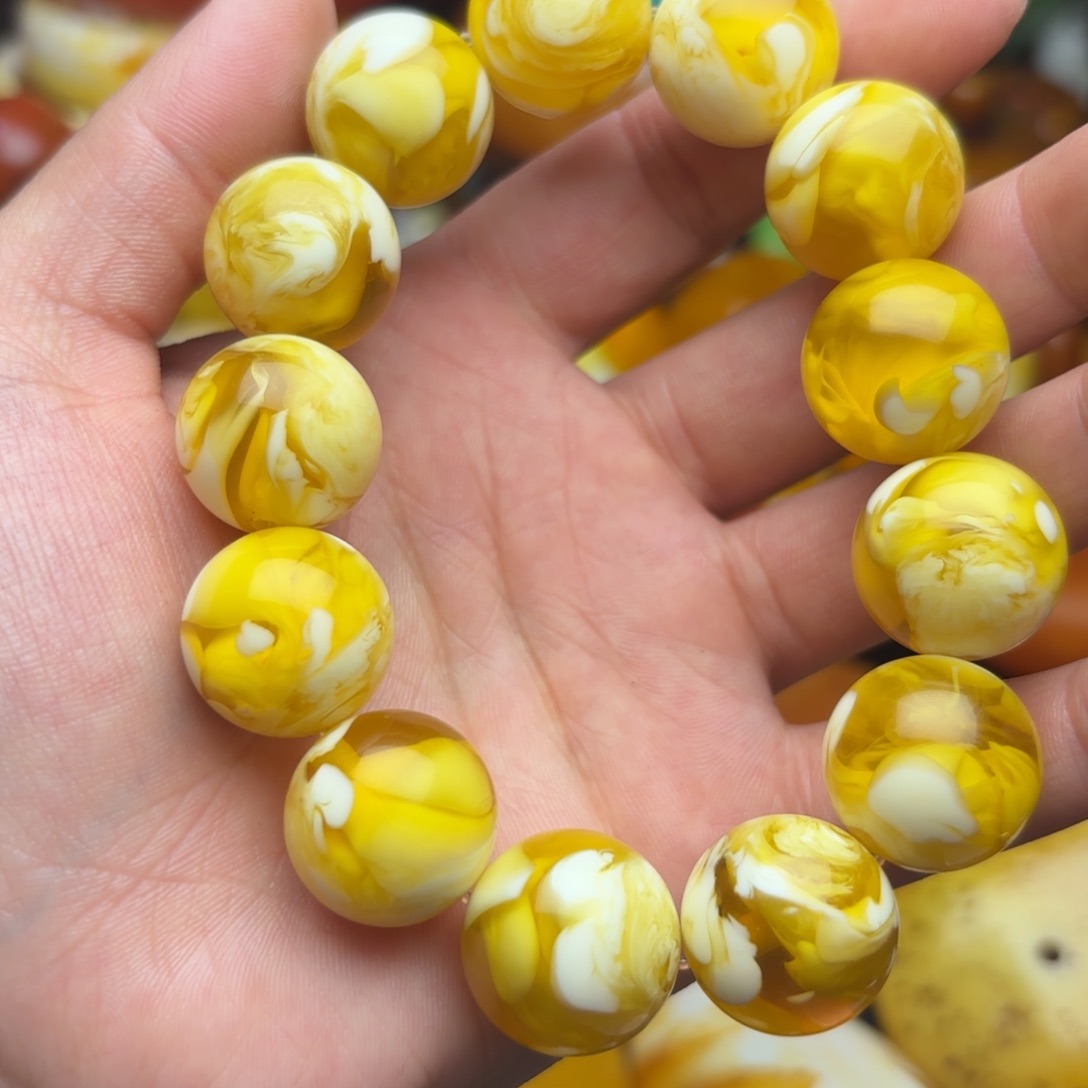 未镶嵌琥珀手链蜜蜡