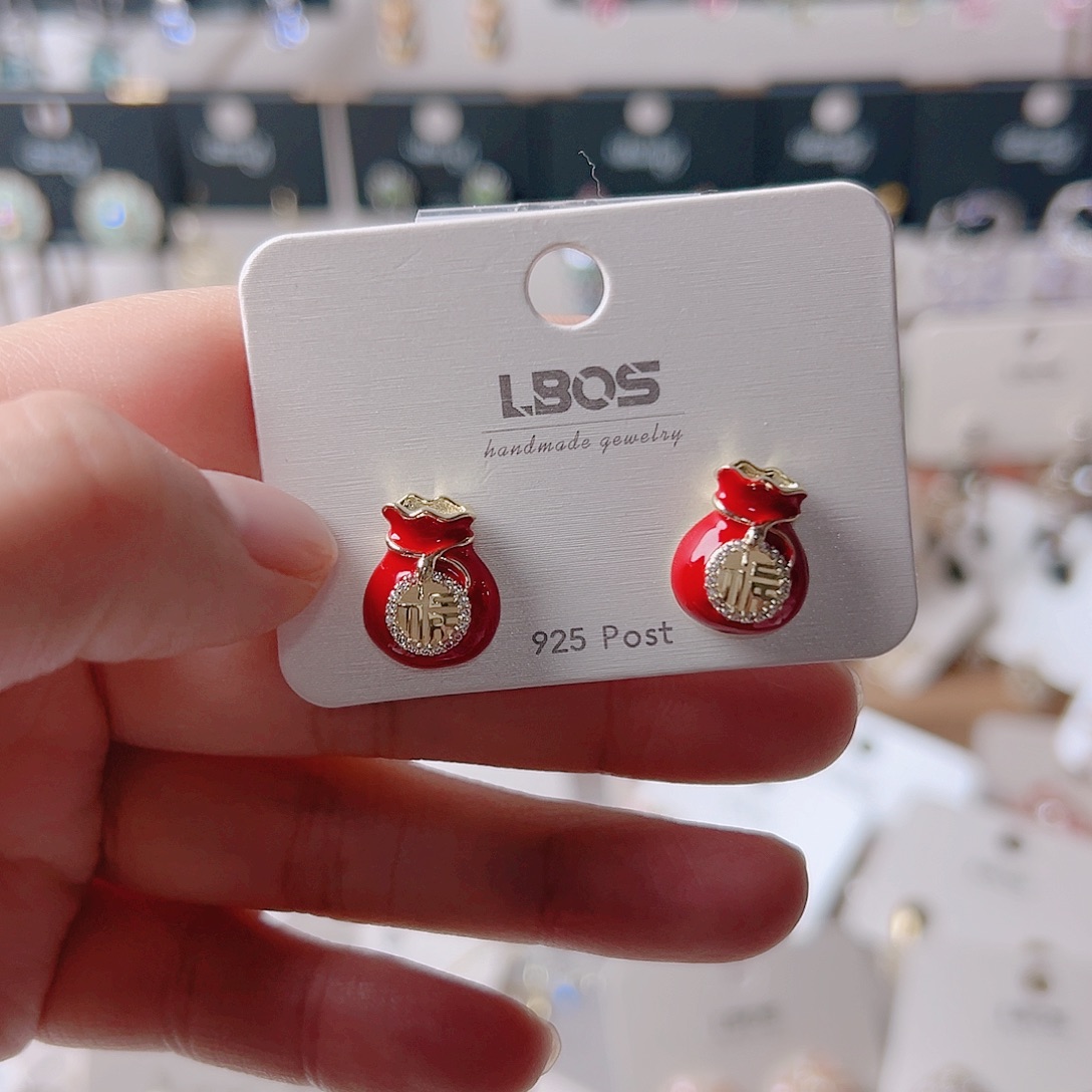 锆石纯铜合金耳环的