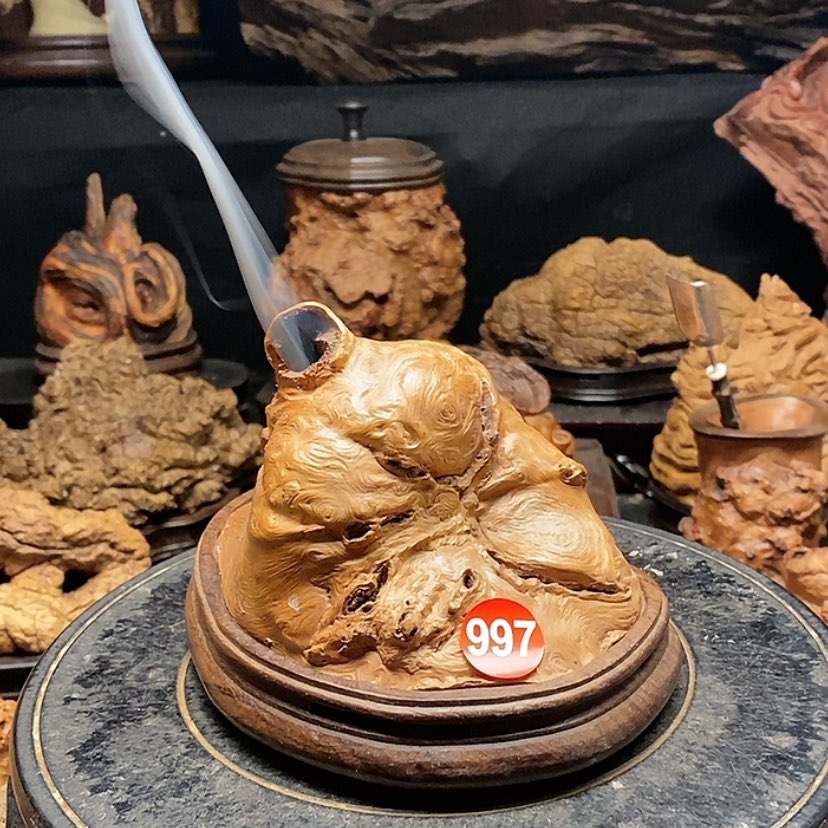 【闪购商品】997号荔枝木香炉工艺