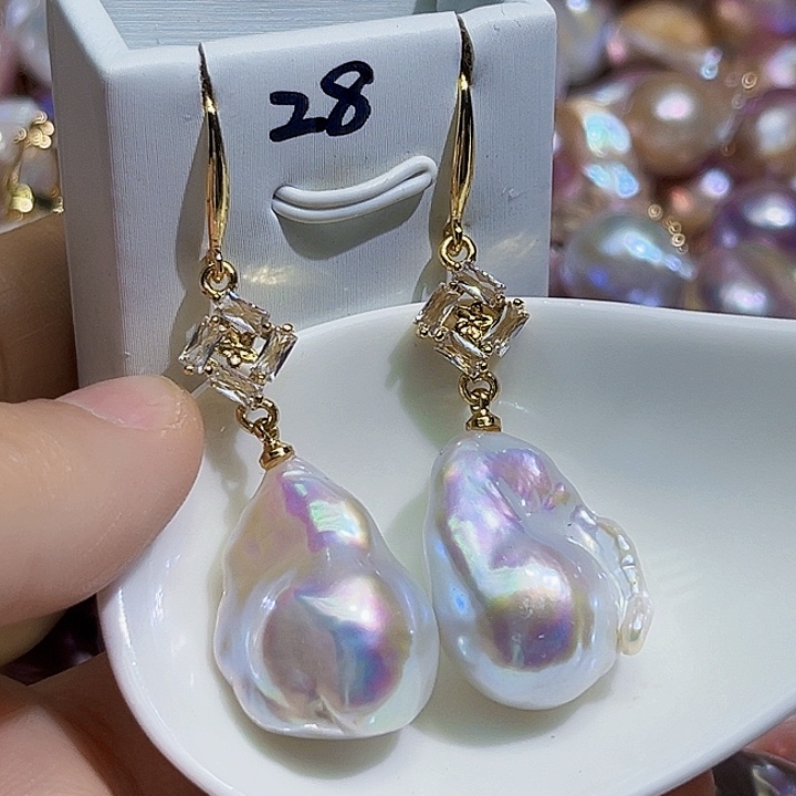 未镶嵌耳饰淡水珍珠