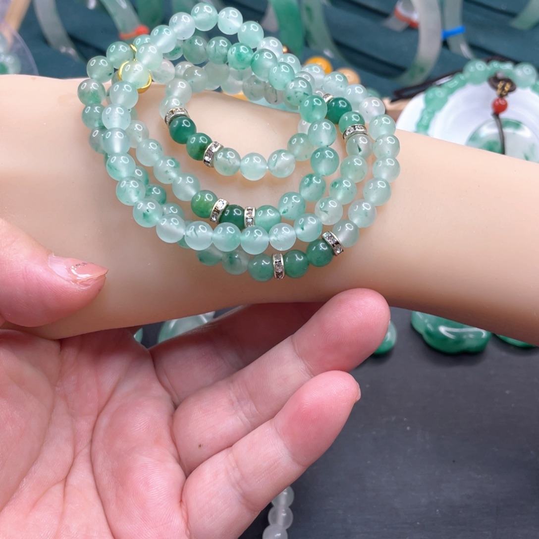 石英质玉未镶嵌项链