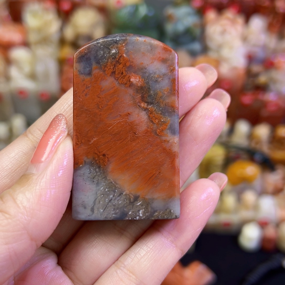 昌化石印石紫*手工篆刻