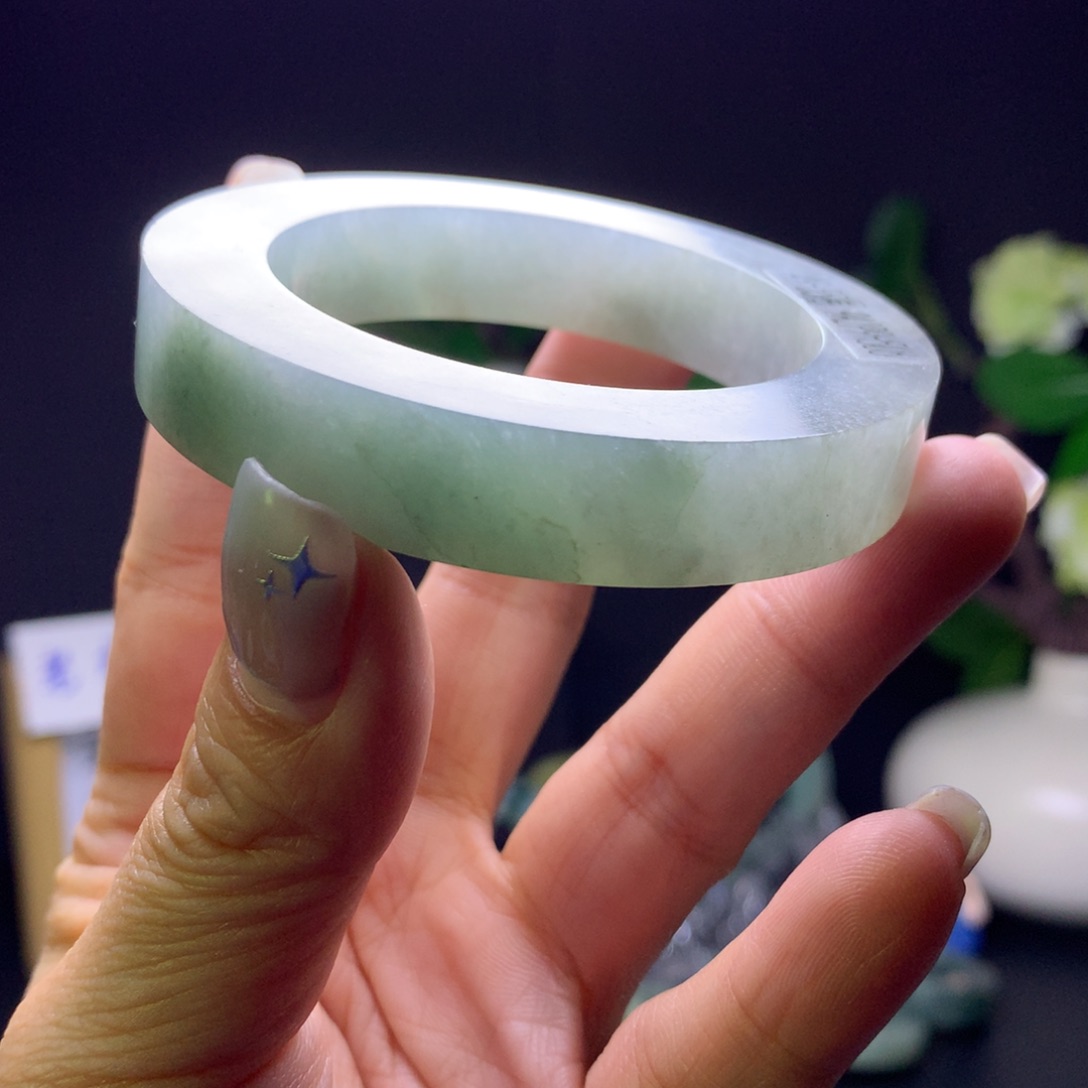 定制翡翠未镶嵌翡翠手镯49_55