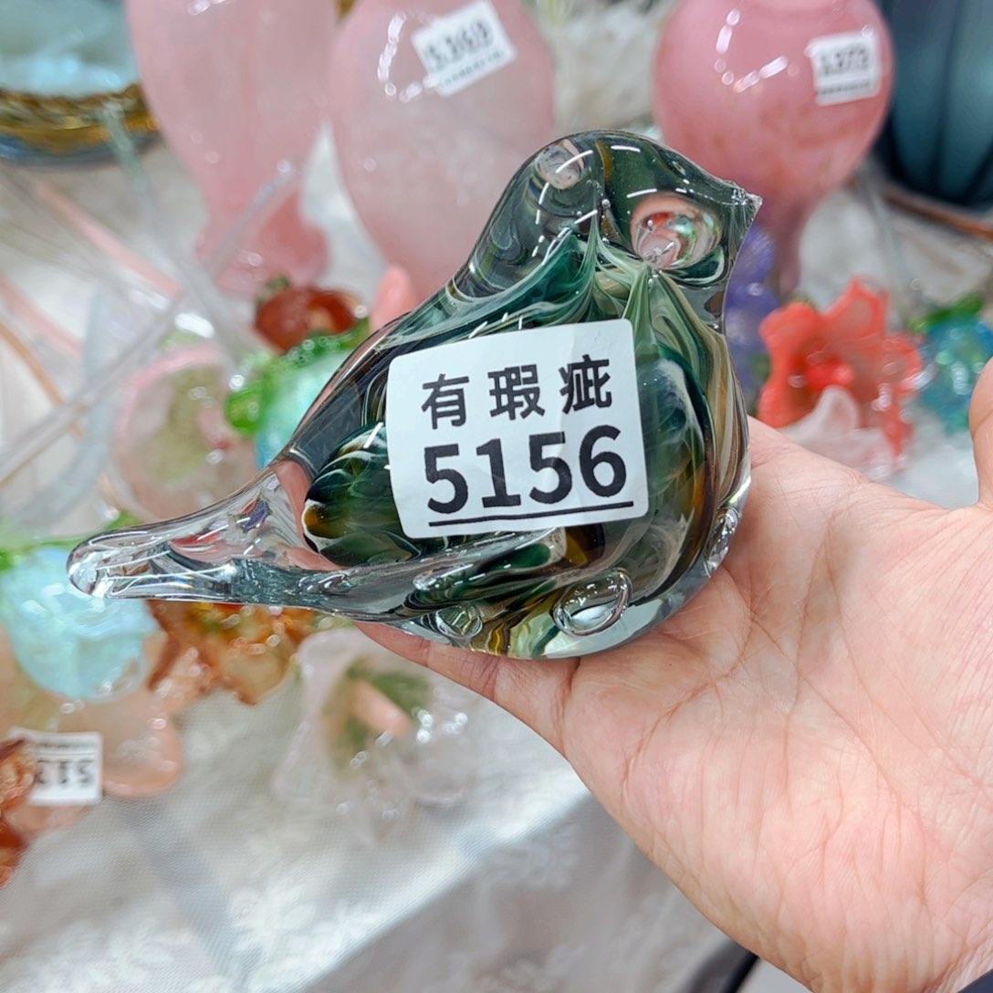 鸟5156 家悦美居琉璃花瓶瑕疵