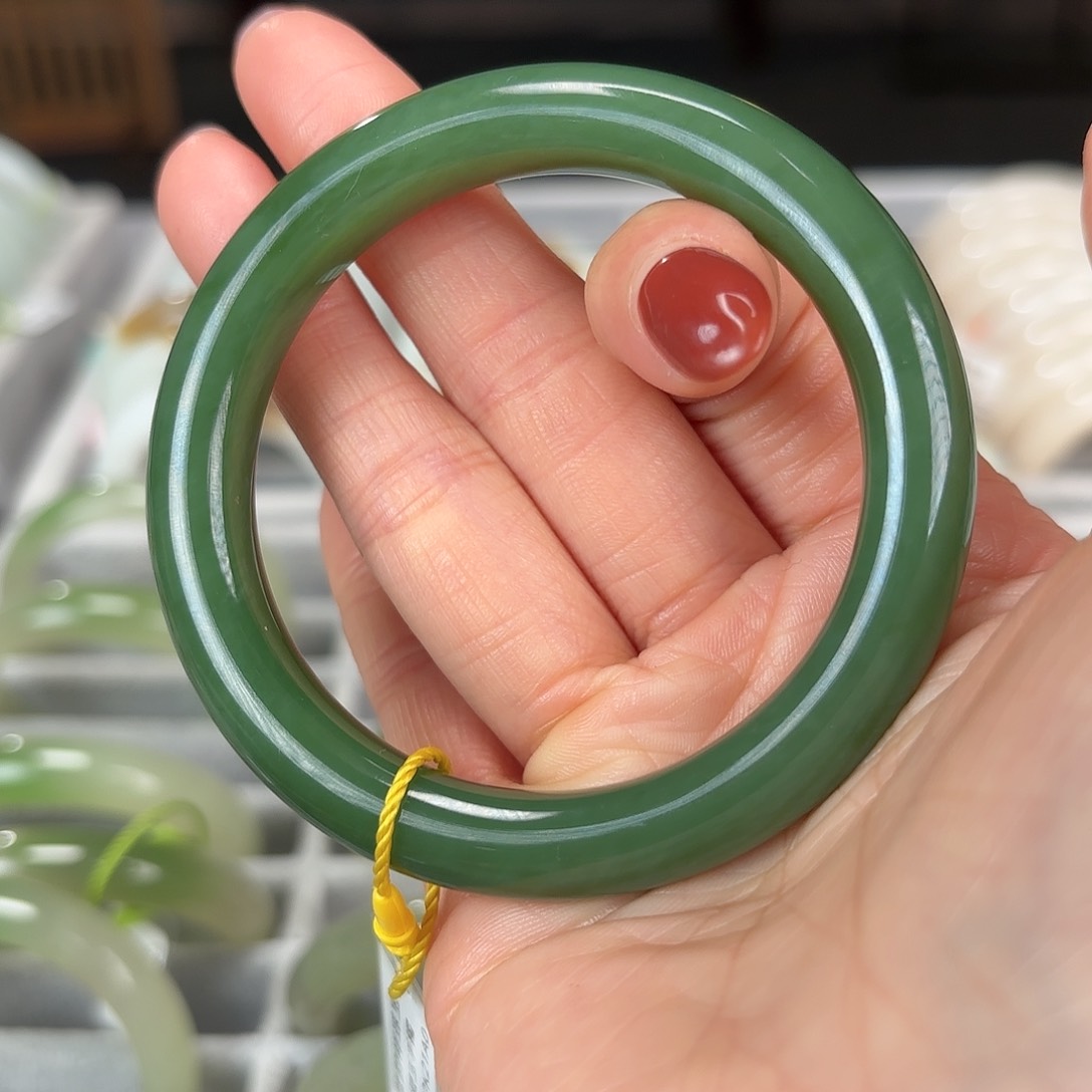 和田玉手镯56未镶嵌