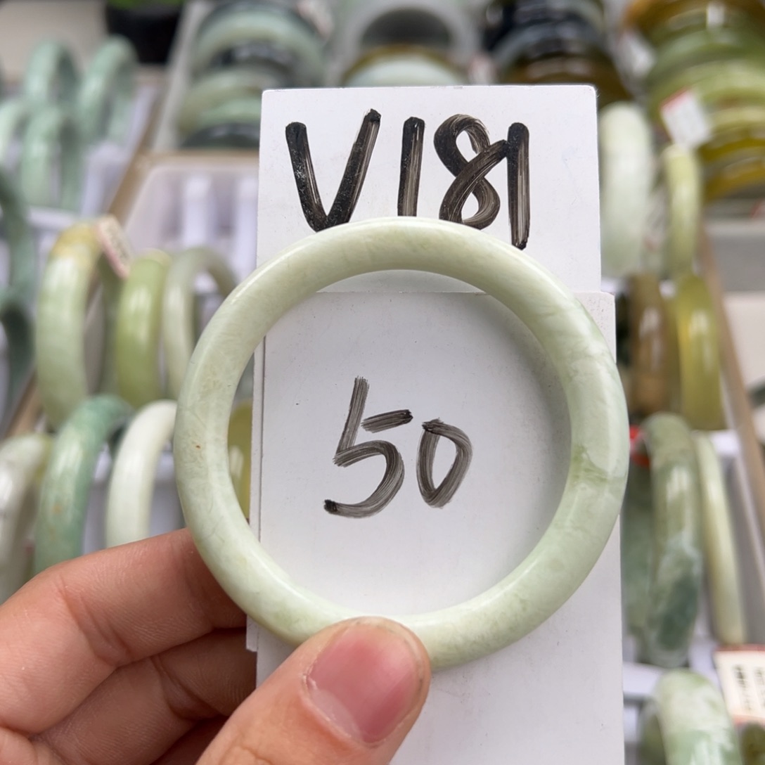 岫玉手镯未镶嵌天然岫玉微瑕