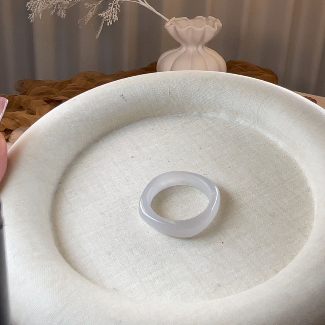 和田玉（糖玉）戒指未镶嵌港17 18.3