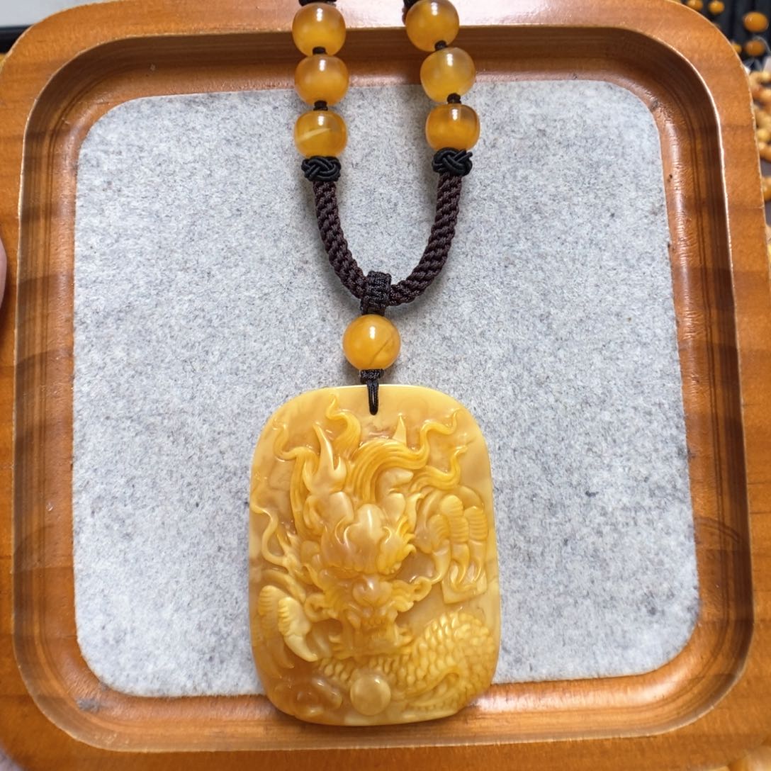 蜜蜡项链未镶嵌新*蜜蜡吊坠