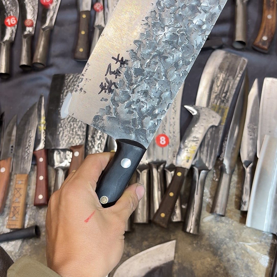 高碳锰钢云南阿老表手工锻打刀