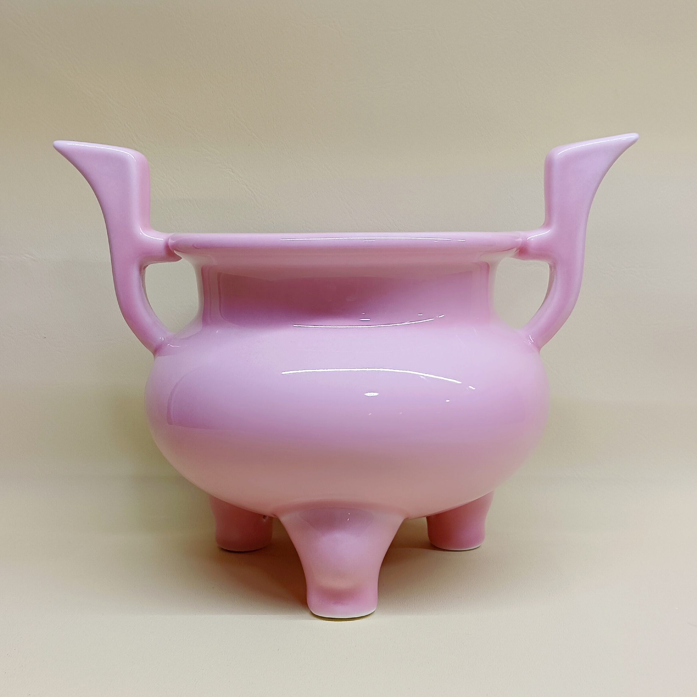 景德镇陶瓷香炉佛堂香炉粉色香炉家用香炉颜色釉爱情守护神（粉色）