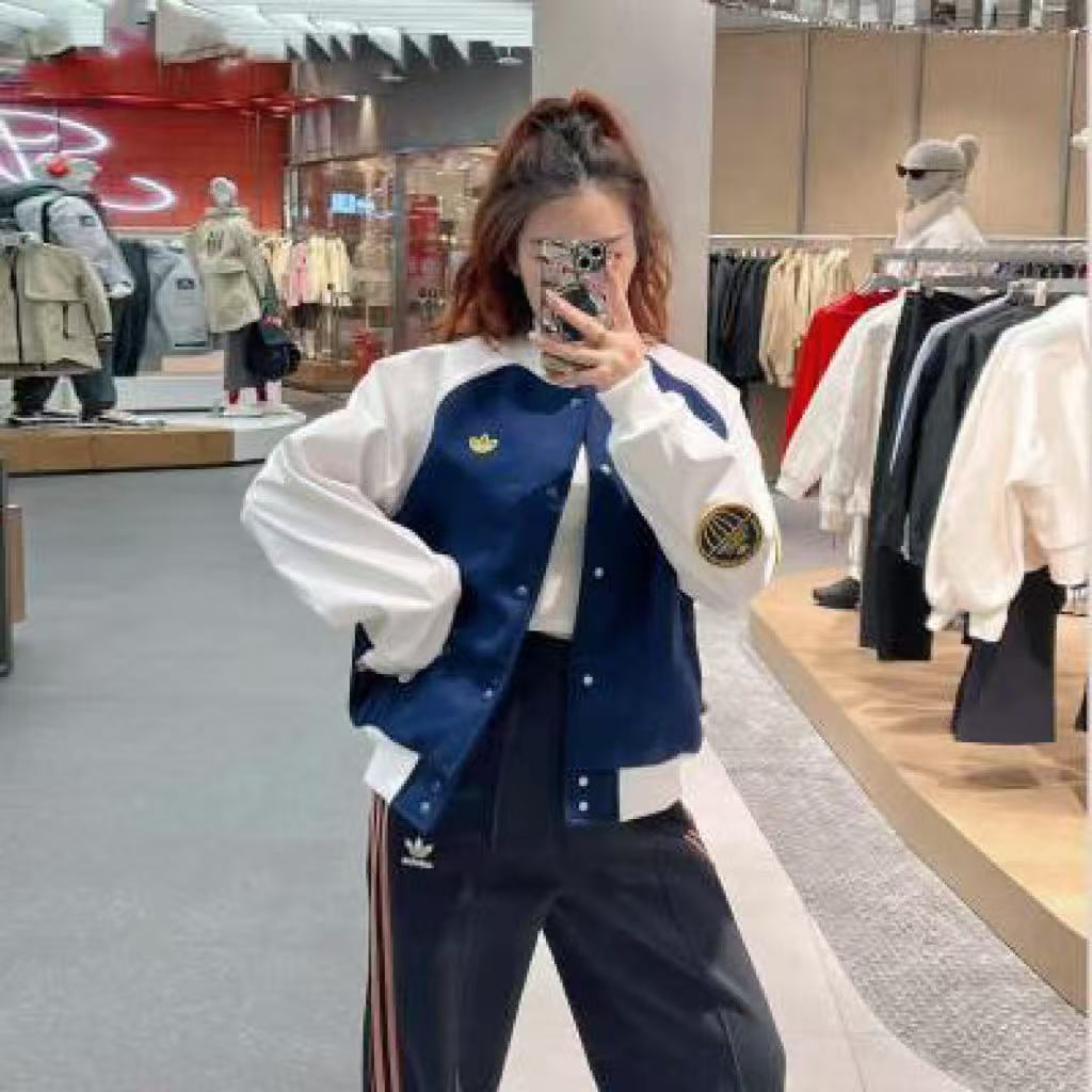 【商场撤柜】男女同款立领风衣外套棒球服刺绣Logo宽松百搭款