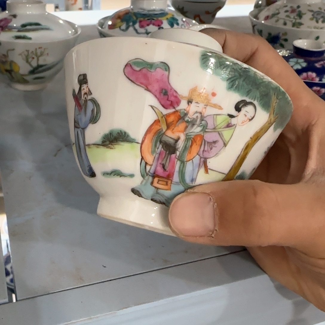 瓷片摆件手绘瓷器全部处理