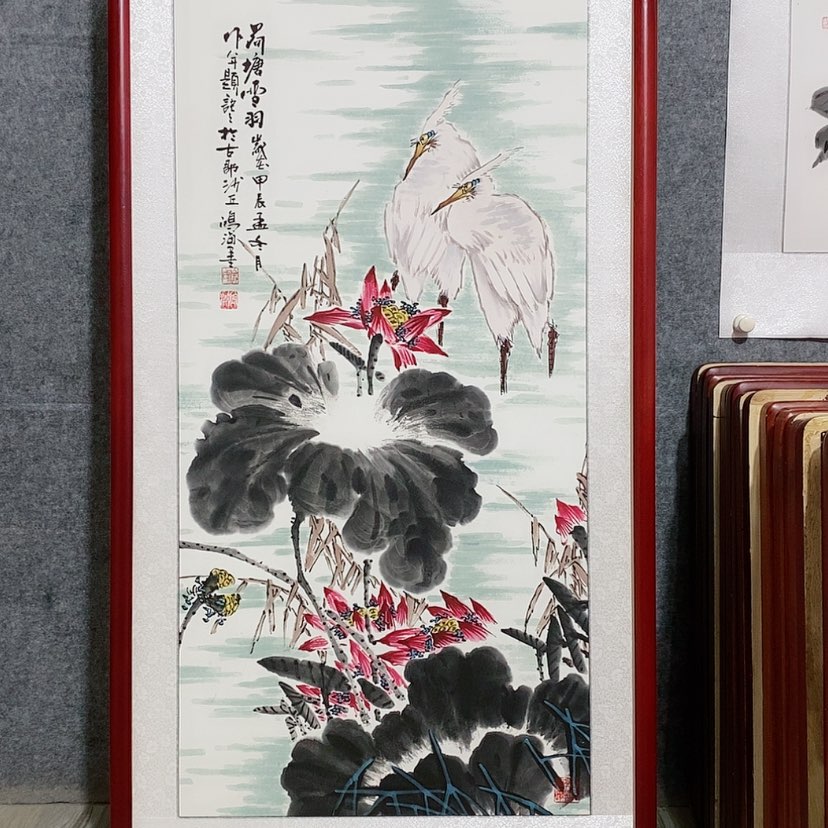 【闪购商品】国画书画作品带框125×65厘米