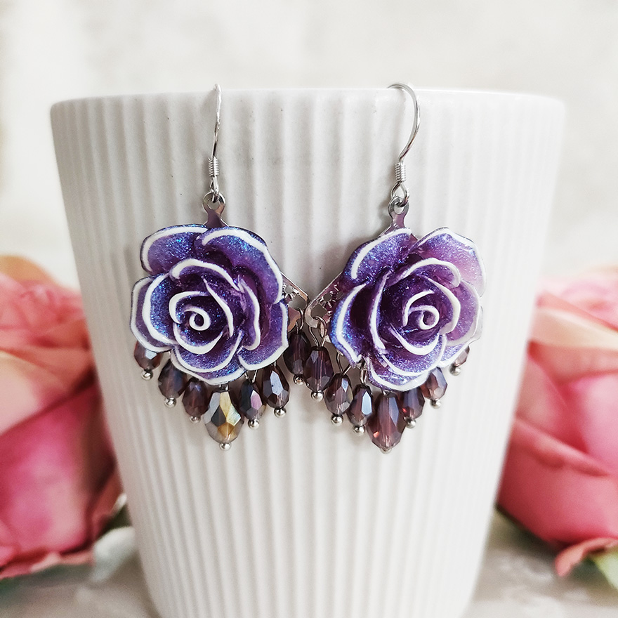 铜合金耳饰 民族风纯手工气质花瓣吊坠耳环饰品时尚3262