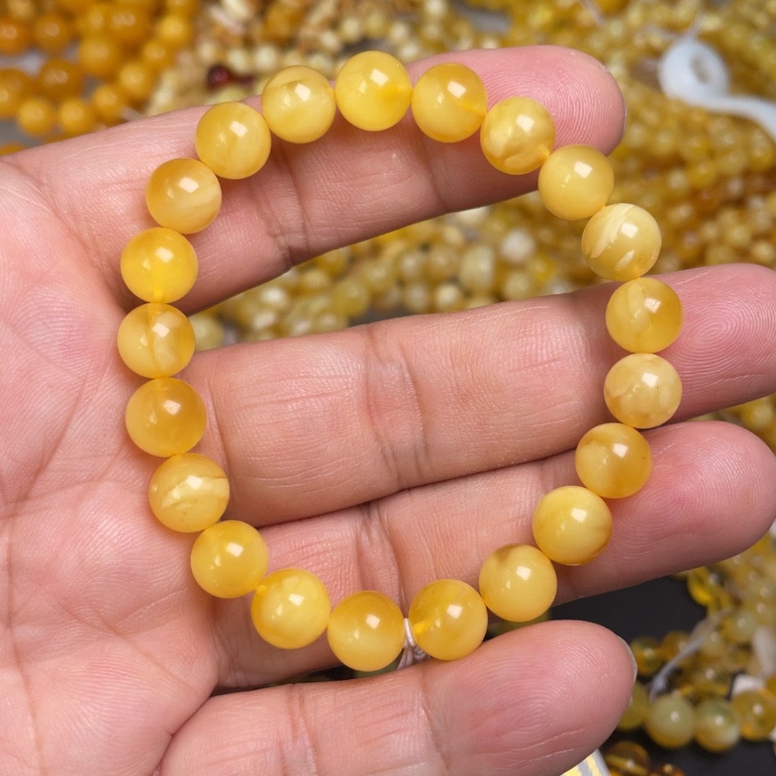 蜜蜡颈饰未镶嵌蜜蜡手串