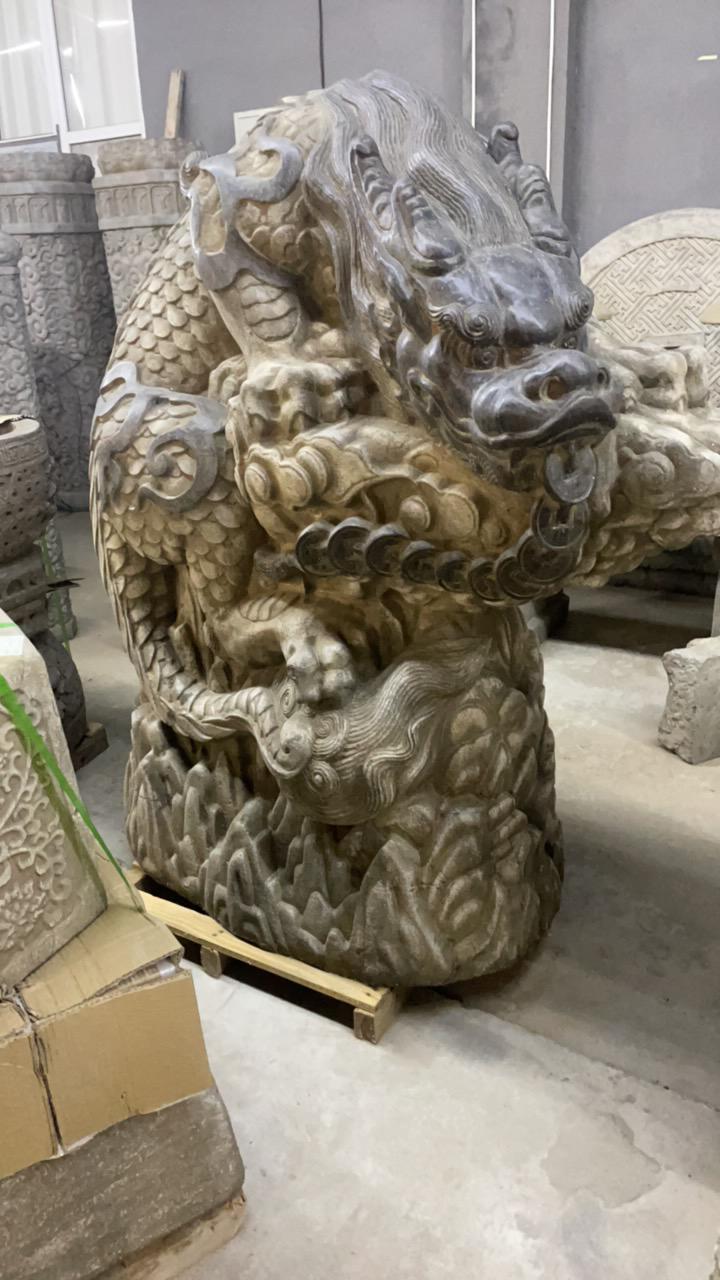 一对石雕品相如图包邮