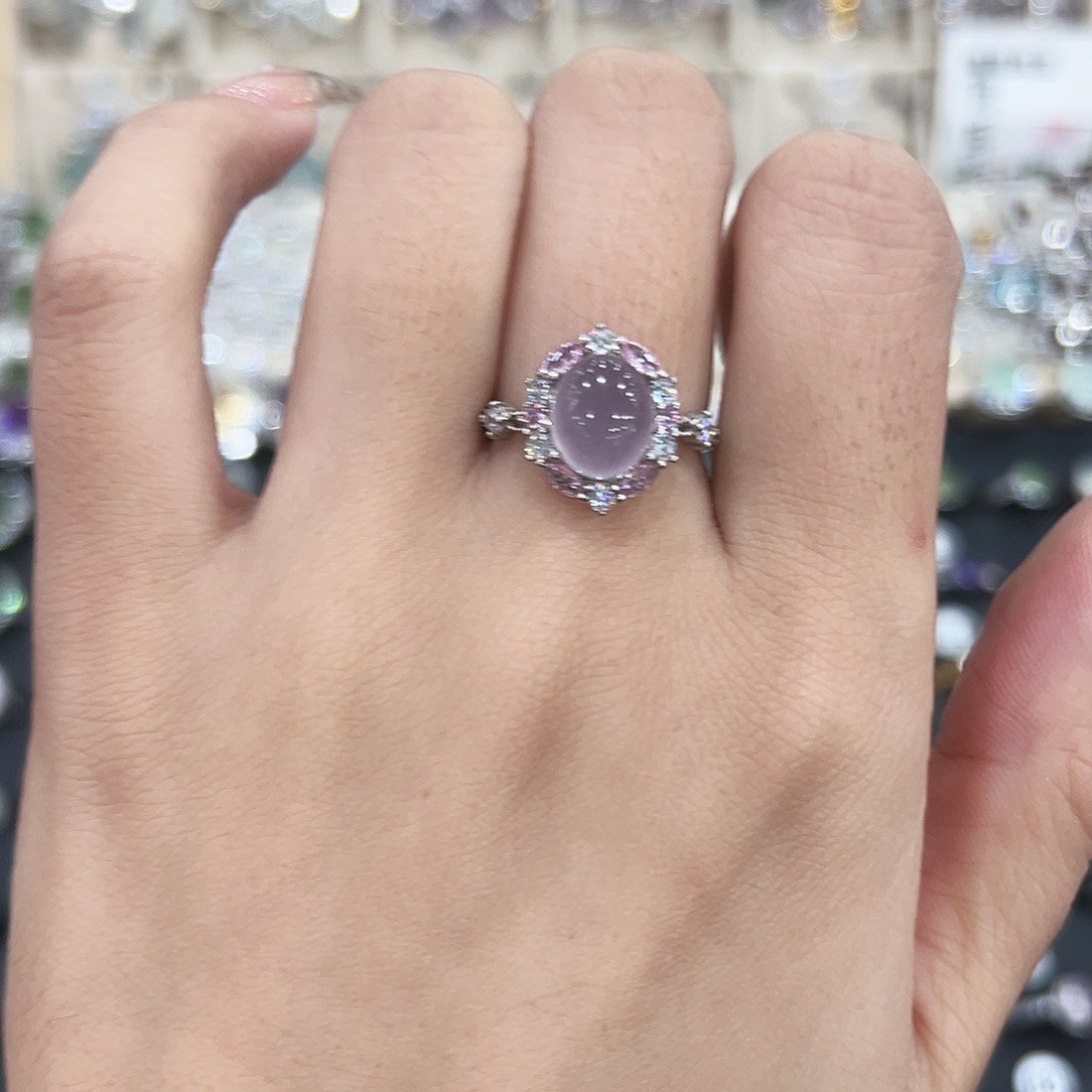 萤石银S925镶嵌戒指