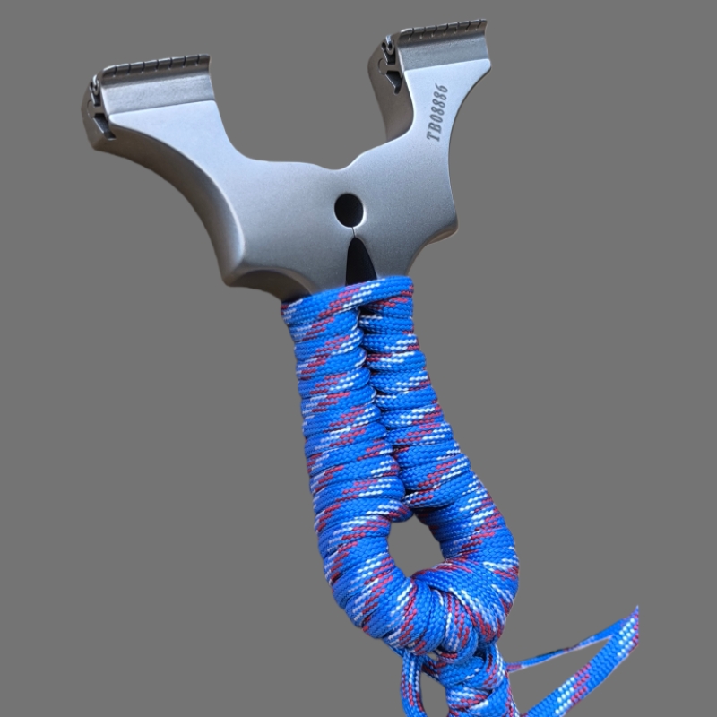 钛合金龙齿外星人弹弓户外玩具把手