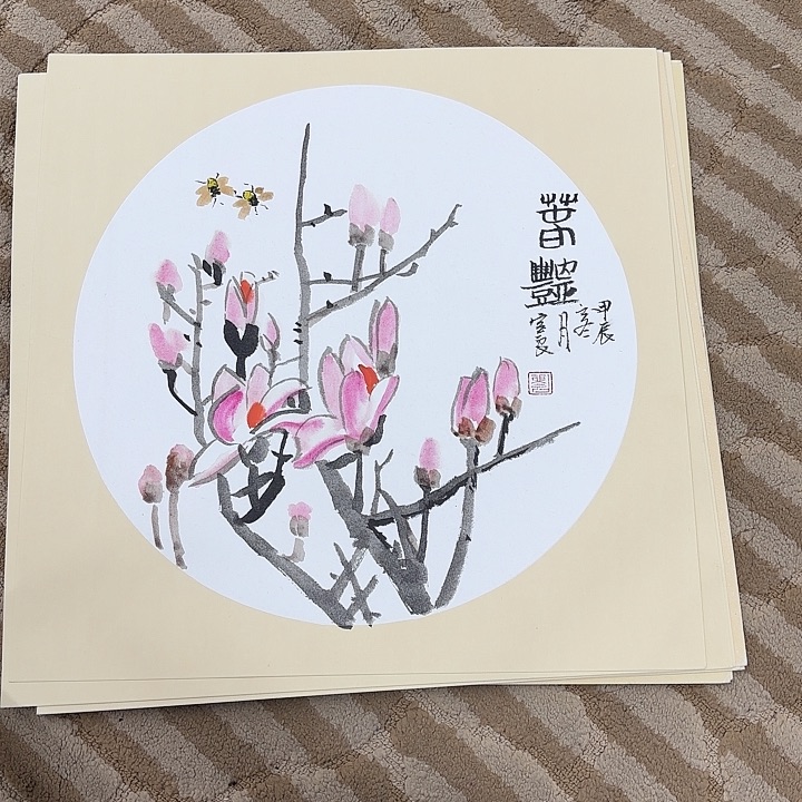 国画翰**修花鸟的翅膀和翅膀38.38