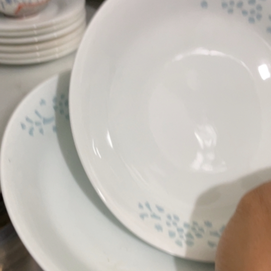 瓷片陶瓷陶瓷6英寸2个青釉玲珑