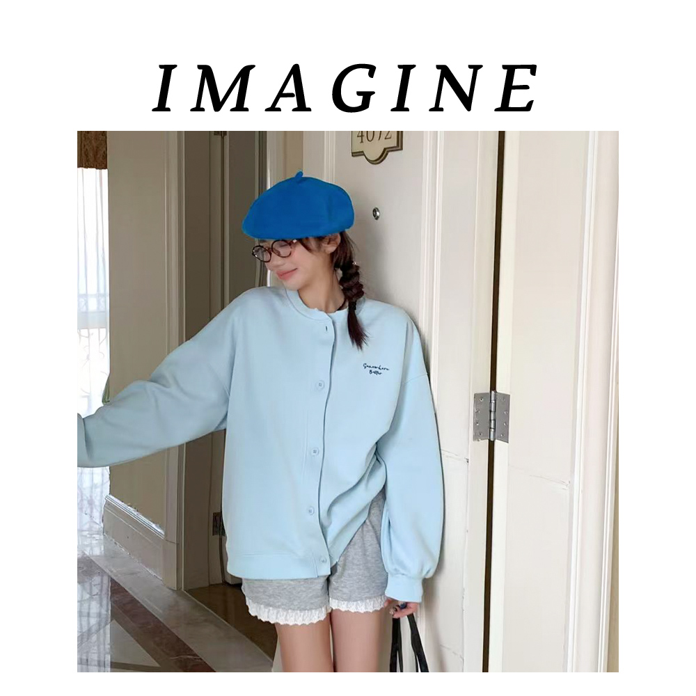 『超乎想象』英文字母韩系棒球服字母简约后拼接2025春季新品