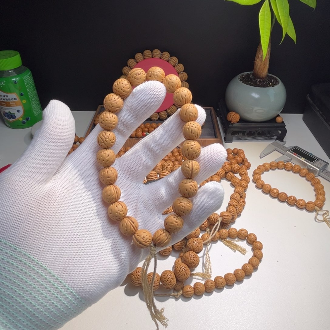 桃核手串辽西奶豆桃核手持