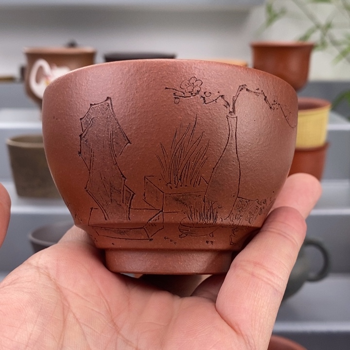 紫砂茶杯宜兴紫砂主人杯