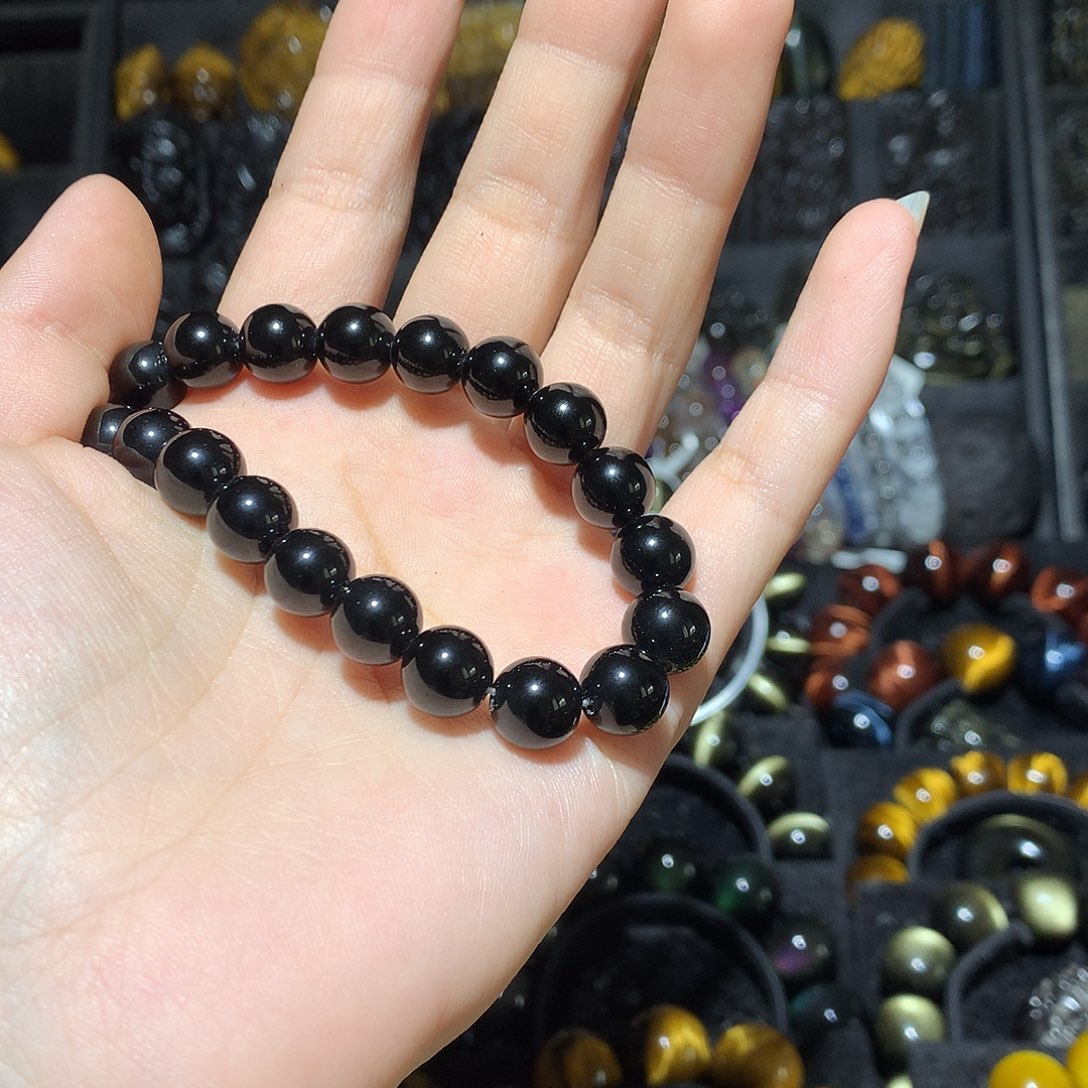 黑曜岩手链未镶嵌爱****师