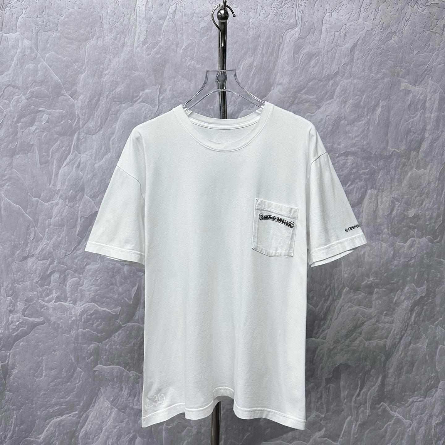 未使用 Chrome Hearts/克罗心 梵文logo口袋短袖 XXL码 J01568