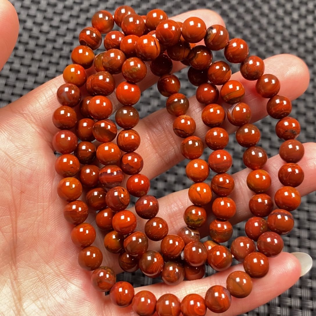 玛瑙/玉髓项链未镶嵌战国红项链