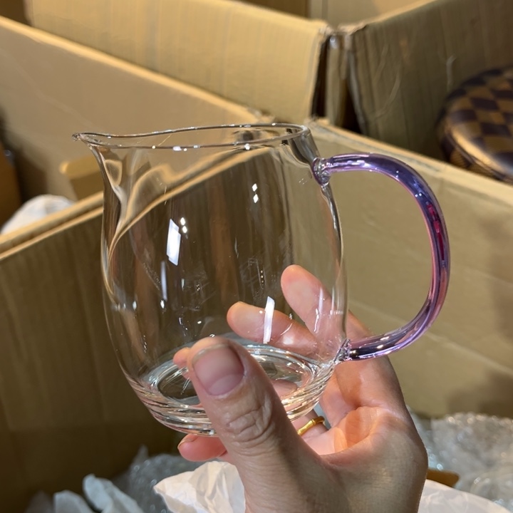 玻璃手工艺品橙然紫把