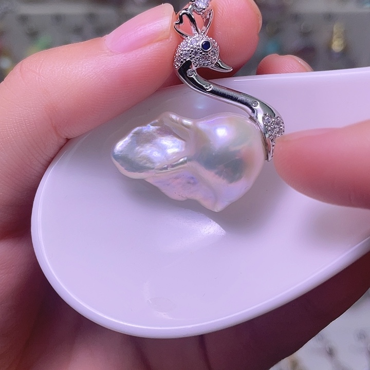 颈饰合金淡水珍珠22