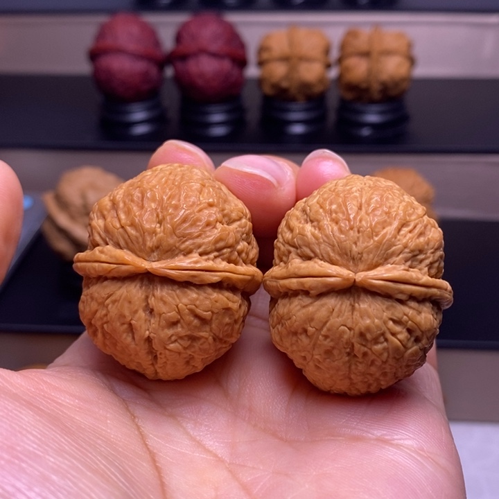 文玩核桃把件擂鼓双筋锤40