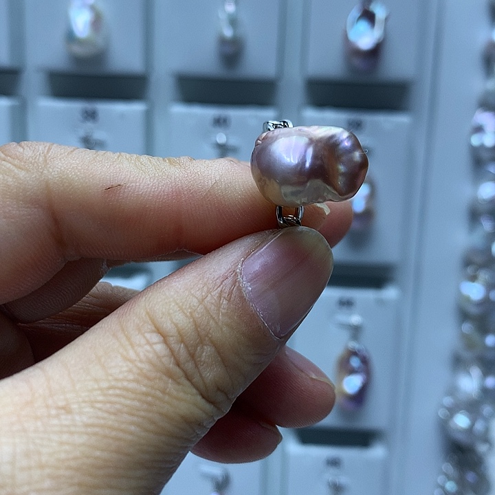 巴洛克银S925镶嵌淡水珍珠
