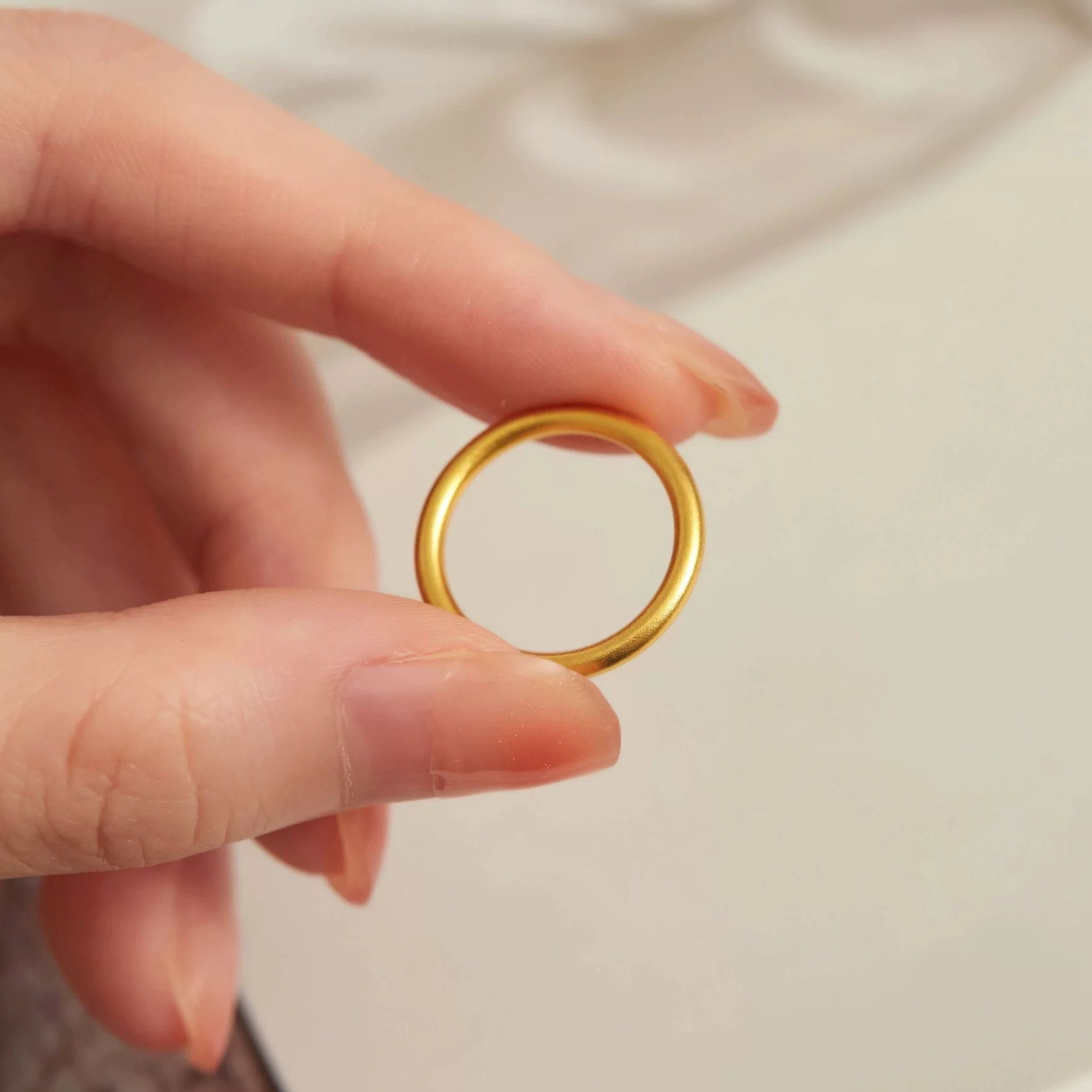 铜合金戒指 古法素圈戒指