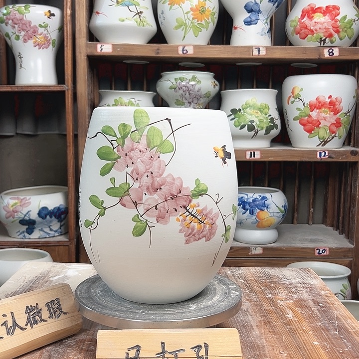 摆件但盆紫藤陶瓷陶瓷