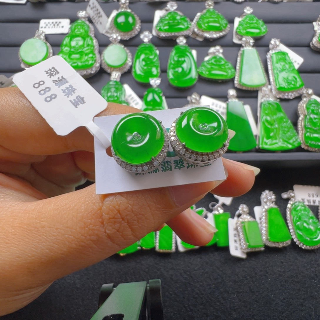 翡翠银S925镶嵌颈饰