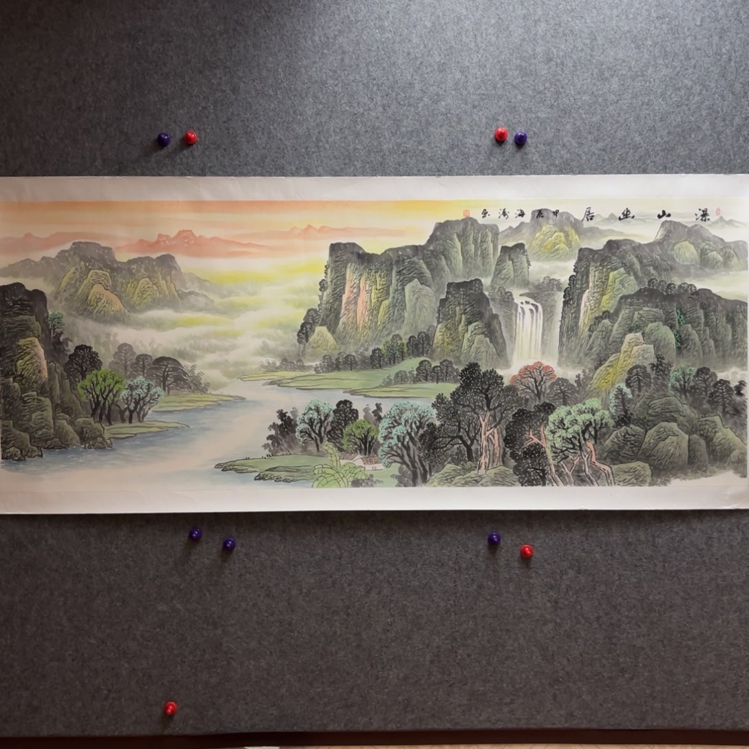 国画国画作品李海涛山水精品手绘