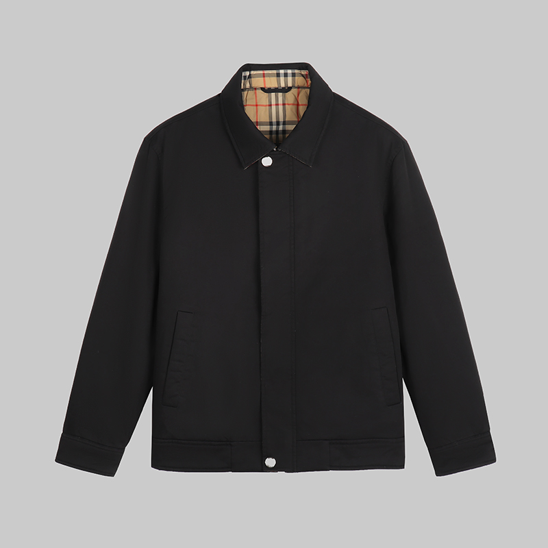 男士时尚格纹行政棉夹克