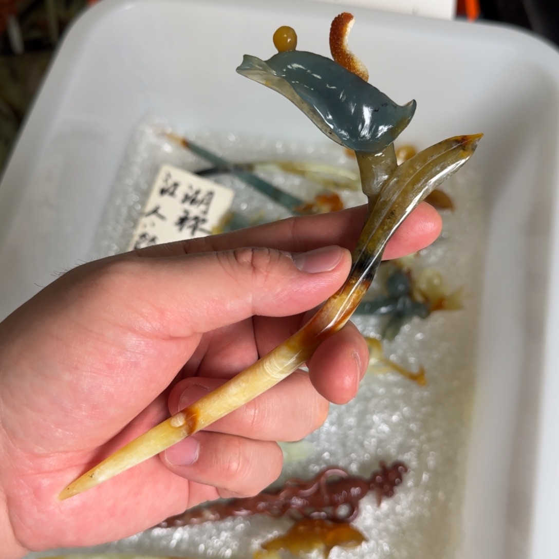 岫玉发饰未镶嵌明君玉簪贼拉好看