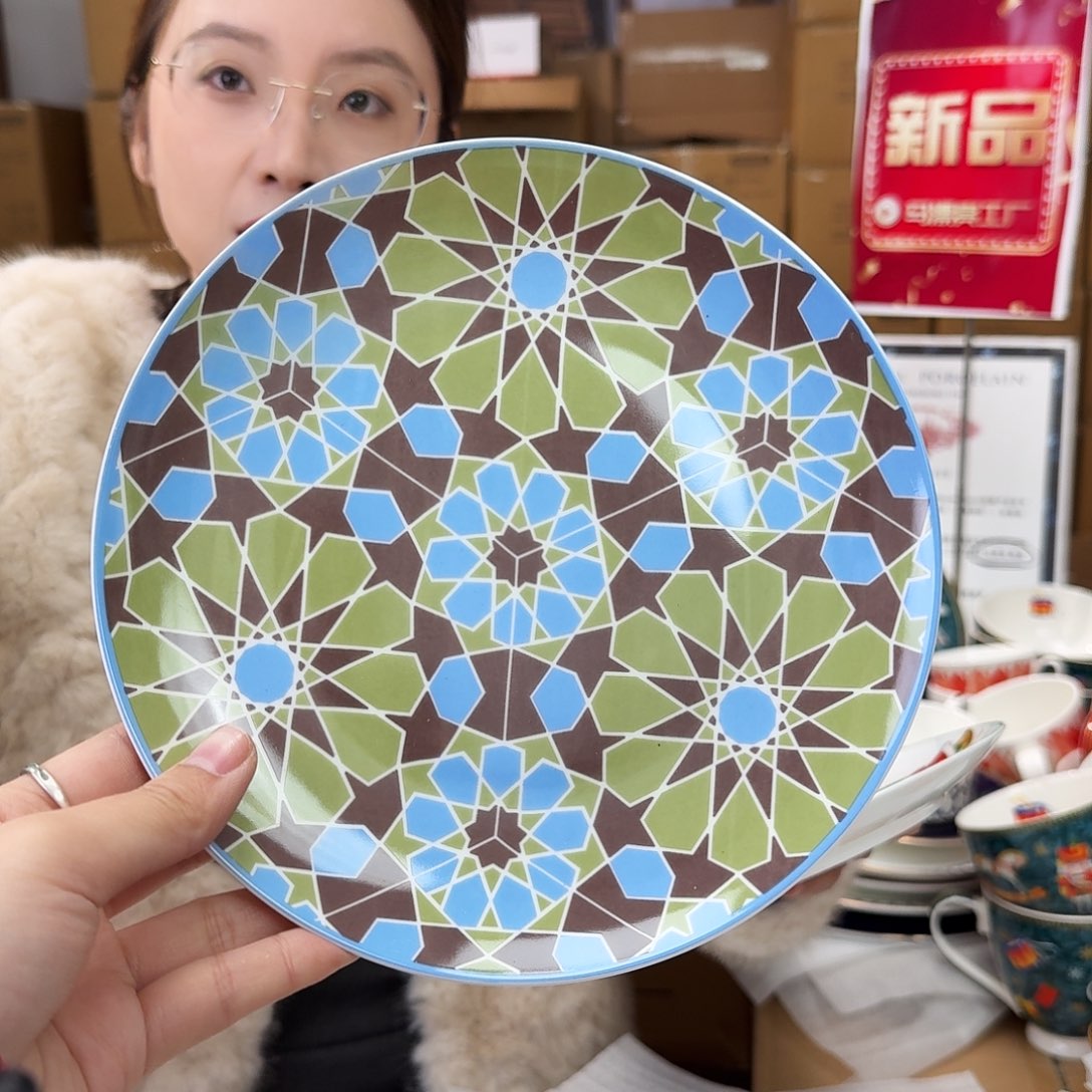 骨瓷高骨骨瓷8英寸20cm平盘一只外贸骨瓷