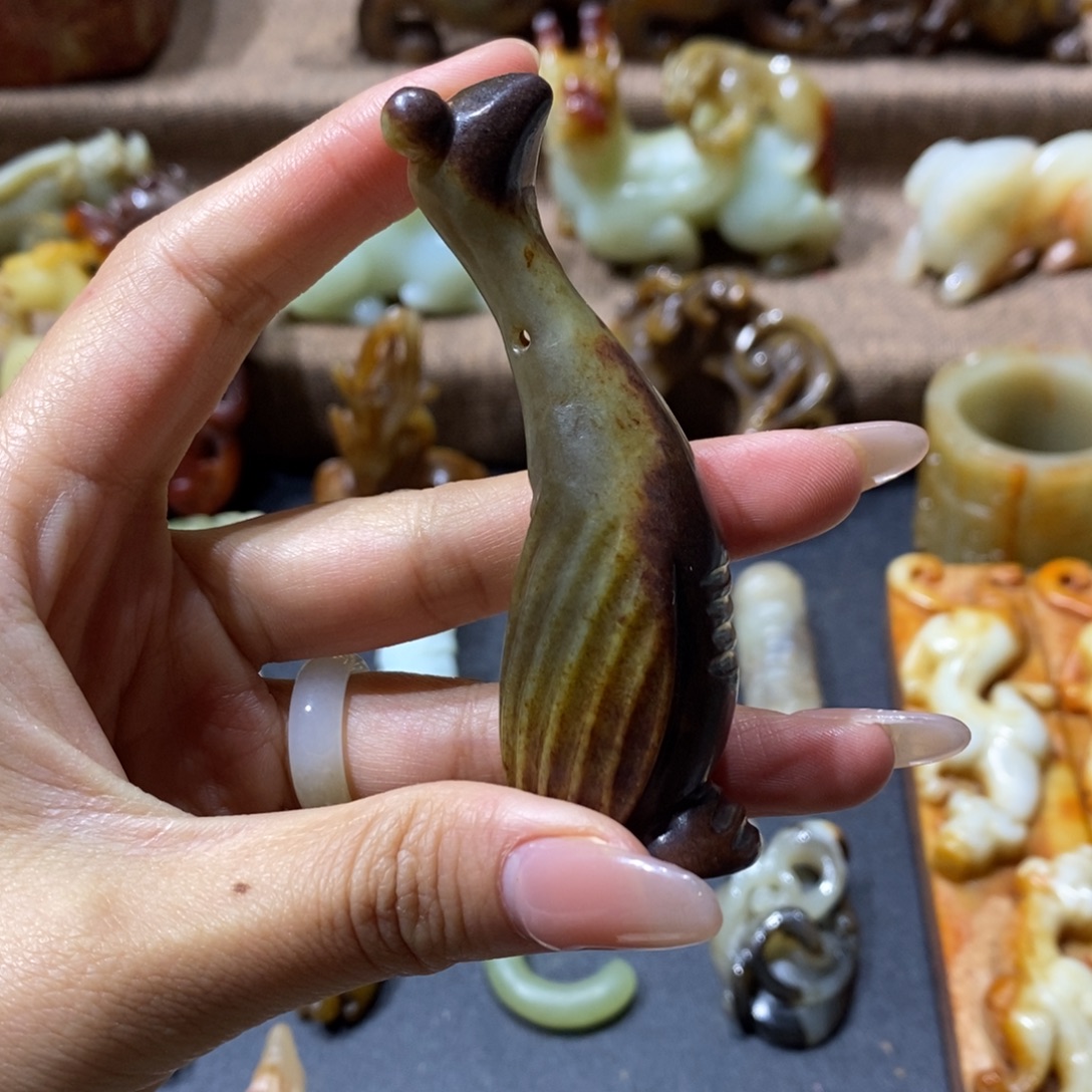 鸿***头和田玉未镶嵌挂件