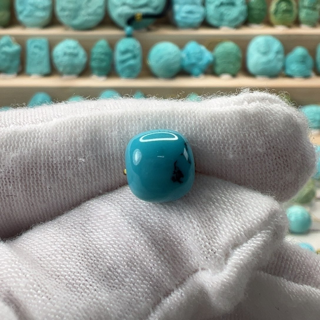 未镶嵌绿松石老型珠8.4x7.7mm