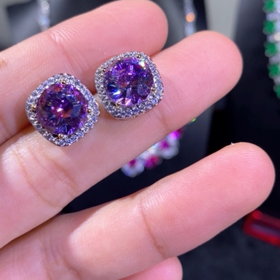 红宝石颈饰银S925镶嵌